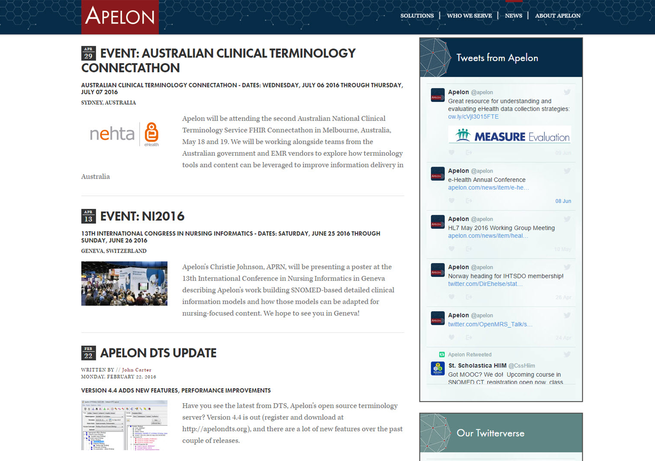 Apelon News Feed